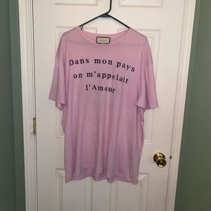 baby pink oversized authentic Gucci t shirt